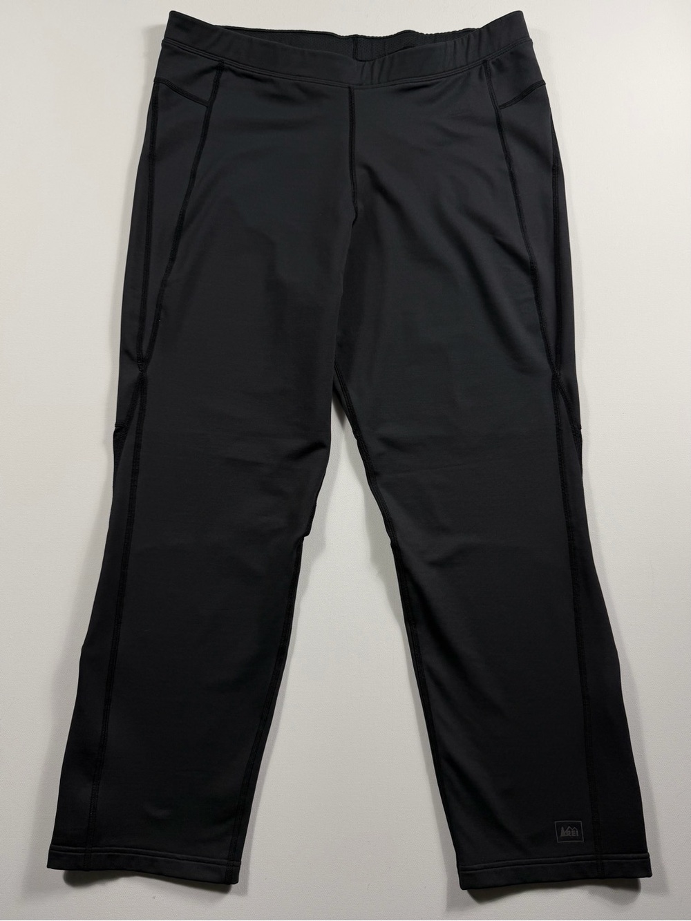 REI Running Hiking Pants Women L Black Ankle Zip Reflective Trail Gorpcore